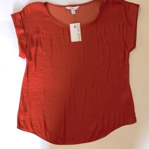 NWT Nine West Burnt Orange Blouse Small